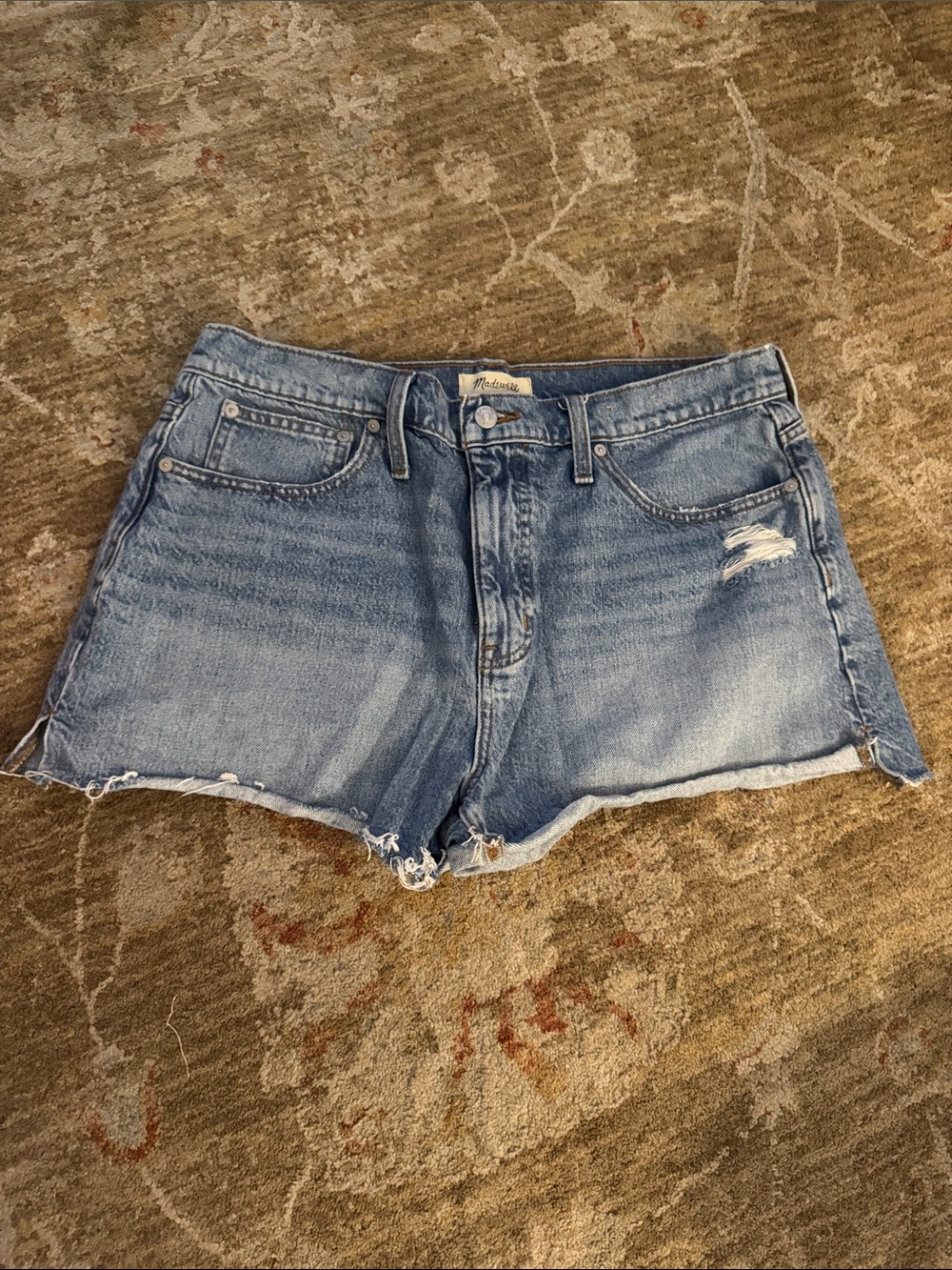 Madewell Relaxed Light Blue Denim Cutoff Shorts